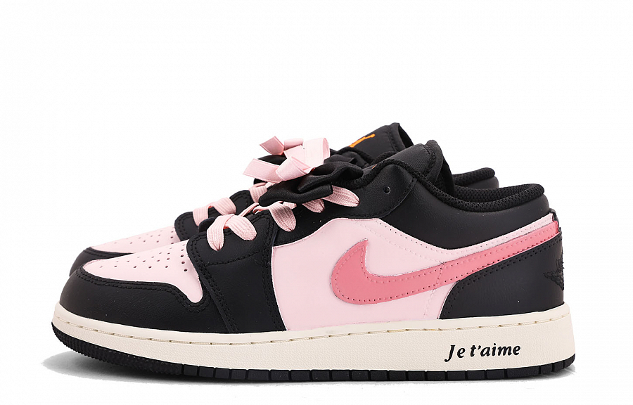 Jordan Air Jordan 1 Abrasion Resistant Coverage Low top Vintage Basketball Shoes Women's Black Pink купить в интернет-магазине Yoocart с быстрой доставкой по России.