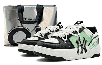 MLB Chunky Liner EIGHT% Her Power Abrasion Resistant Low top Skateboard Shoes Unisex Green White