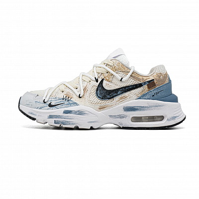Nike Air Max Fusion Cushioning, Wear Resistant Low top Running Shoes Men's Blue White