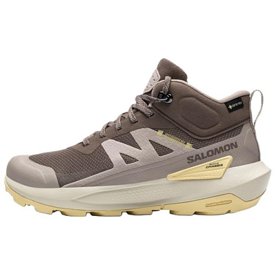 SALOMON Elixir Shock Absorbers Waterproof And Breathable Support Grip Mid top Hiking Shoes Women's Brown