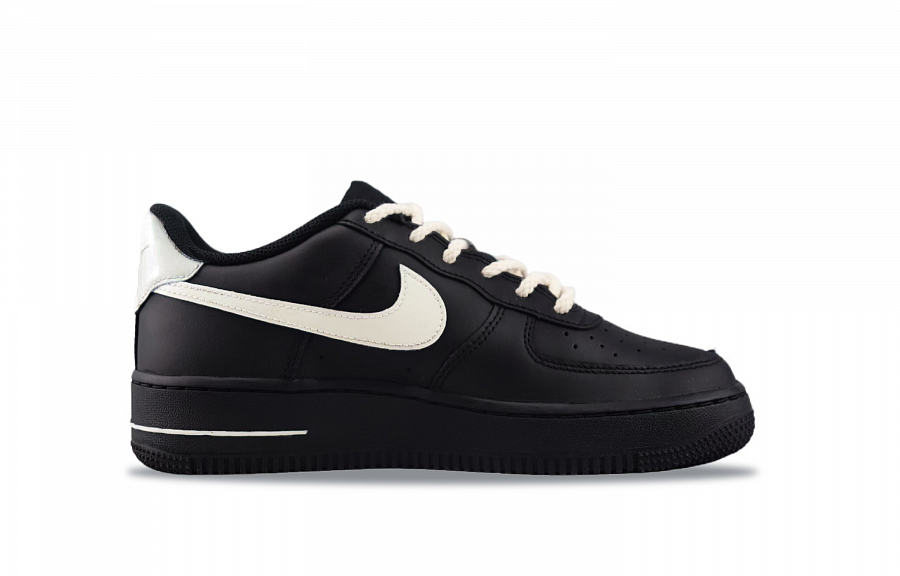 Nike Air Force 1 Slip Resistant Abrasion Resistant Low top Skateboard Shoes Unisex Beige Black купить в интернет-магазине Yoocart с быстрой доставкой по России.