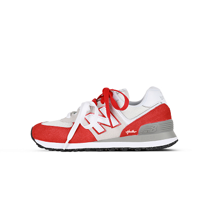 New Balance NB 574 Cushioning Abrasion Resistant Breathable Low top City Commute Running Shoes Unisex Red White