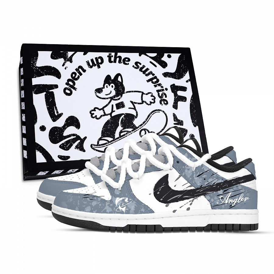 Nike Dunk Fishers Slip Resistant Abrasion Resistant Low top Skateboard Shoes Unisex Blue Black White Gray купить в интернет-магазине Yoocart с быстрой доставкой по России.