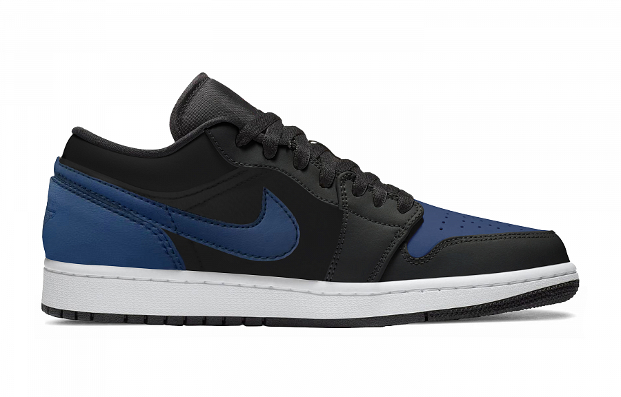 Jordan Air Jordan 1 Abrasion Resistant Low top Skateboard Shoes Unisex Black Blue купить в интернет-магазине Yoocart с быстрой доставкой по России.