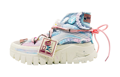 LiNing Shock Absorbers Slip Resistant Abrasion Resistant High top Casual Shoes Women's Light Cyan