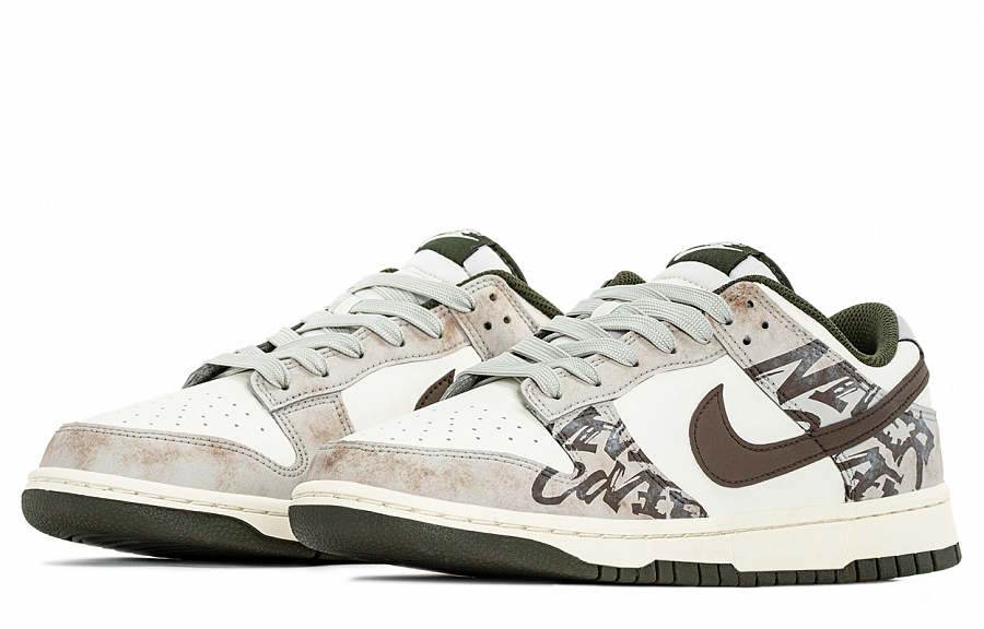 Nike Dunk Abrasion Resistant Low top Skateboard Shoes Men's Gray White купить в интернет-магазине Yoocart с быстрой доставкой по России.