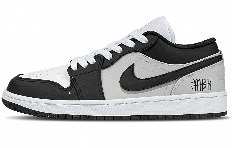 Jordan Air Jordan 1 Cushioning, Wear Resistant Low top Vintage Basketball Shoes Unisex Gray White Black купить в интернет-магазине Yoocart с быстрой доставкой по России.