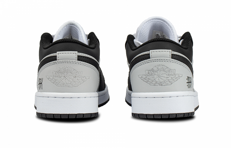 Jordan Air Jordan 1 Cushioning, Wear Resistant Low top Vintage Basketball Shoes Unisex Gray White Black купить в интернет-магазине Yoocart с быстрой доставкой по России.