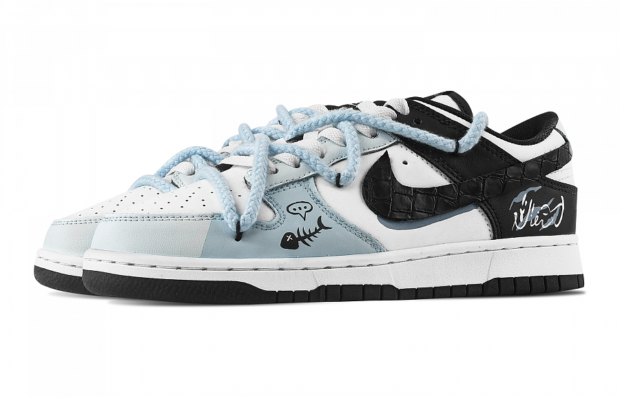 Nike Dunk Fish Meet You Slip Resistant Abrasion Resistant Low top Skateboard Shoes Unisex Black Blue купить в интернет-магазине Yoocart с быстрой доставкой по России.