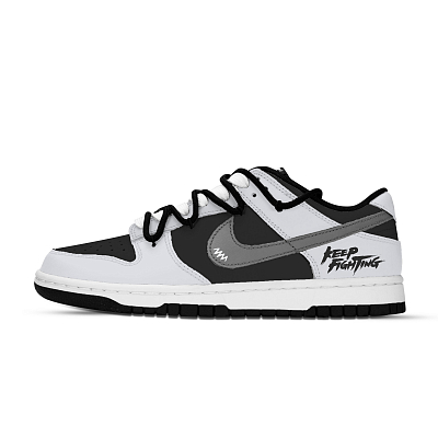 Nike Dunk Courage Without Boundaries Abrasion Resistant Low top Skateboard Shoes Unisex Black Gray