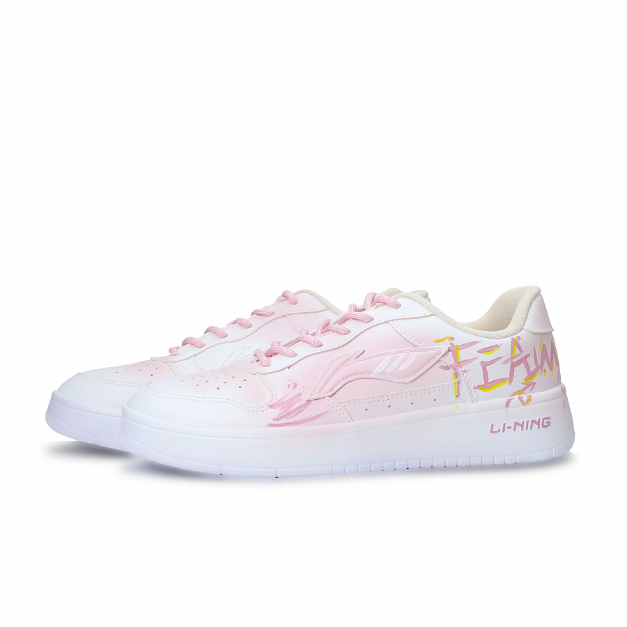 LINING Pontoon Boats Skateboard Shoes Unisex Low top Pink White купить в интернет-магазине Yoocart с быстрой доставкой по России.