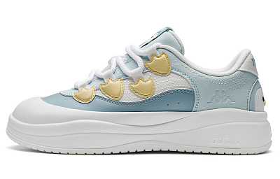 Kappa Penguin Shoes, Back to Back Height Increasing Low top Skateboard Shoes Women's Iceberg Blue