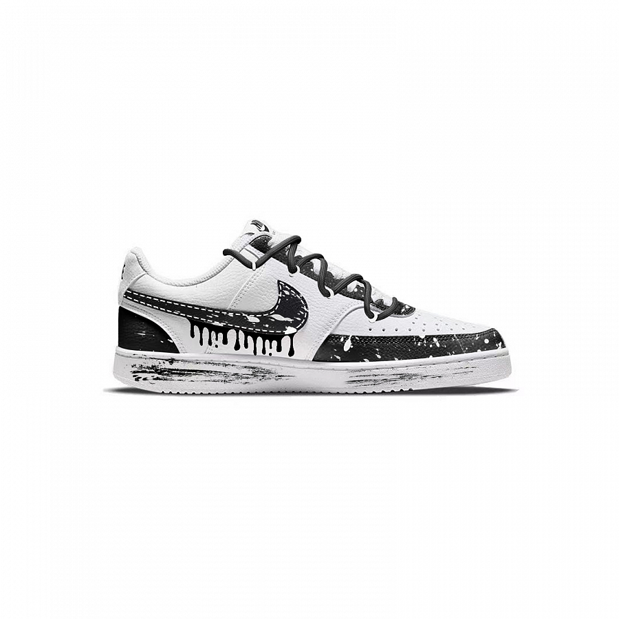 Nike Court Vision 1 Little Black Demon Slip Resistant Abrasion Resistant Low top Skateboard Shoes Unisex Black White купить в интернет-магазине Yoocart с быстрой доставкой по России.