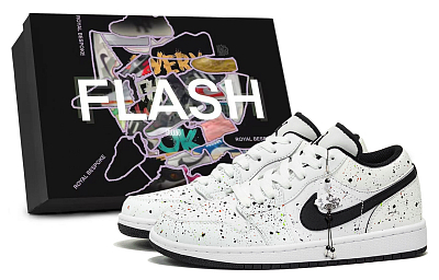 Jordan Air Jordan 1 Colorful, Box Included Low top Vintage Basketball Shoes Unisex White