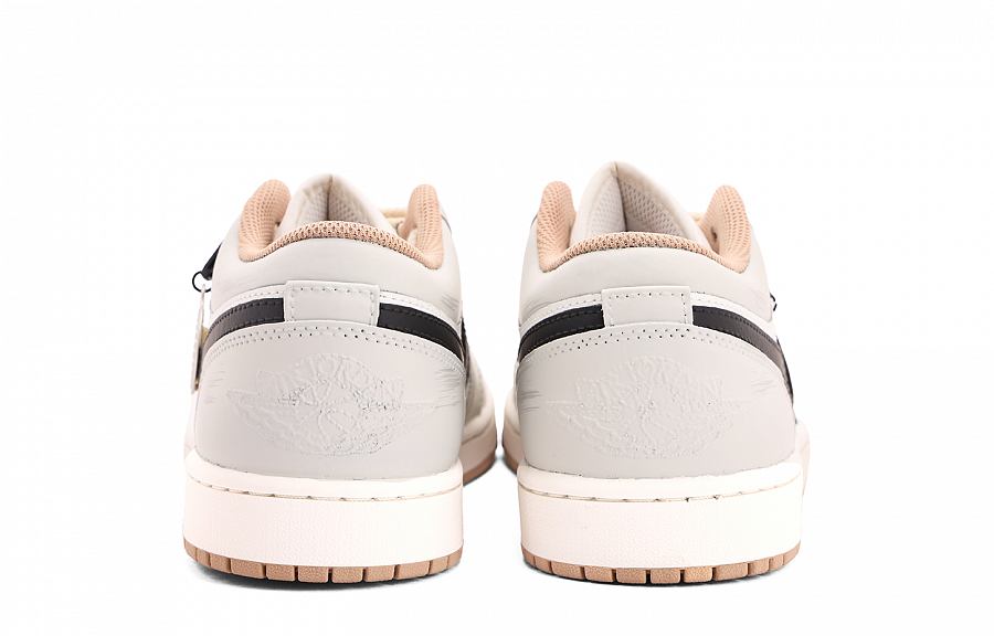 Jordan Air Jordan 1 Abrasion Resistant Coverage Low top Vintage Basketball Shoes Unisex White Gray купить в интернет-магазине Yoocart с быстрой доставкой по России.