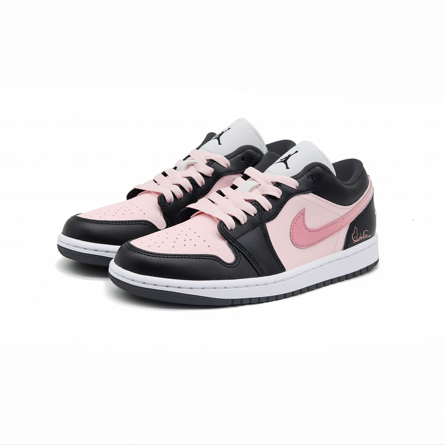Jordan Air Jordan 1 Gradient Cat Abrasion Resistant Low top Vintage Basketball Shoes Unisex Black Pink купить в интернет-магазине Yoocart с быстрой доставкой по России.