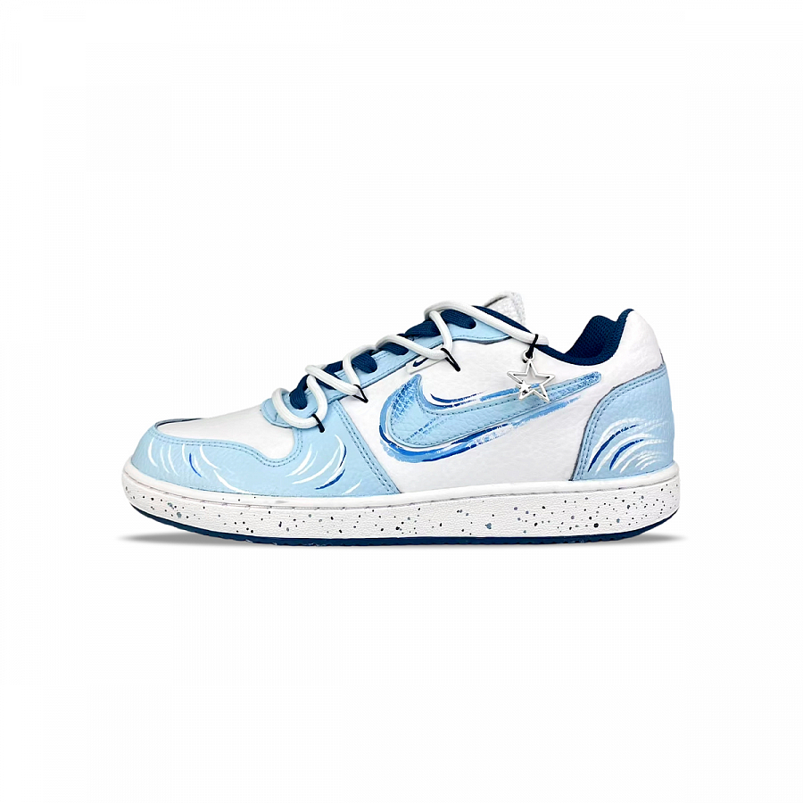 Nike EBERNON BNK Misty Island Tide Listening Abrasion Resistant Low top Skateboard Shoes Men's Blue White купить в интернет-магазине Yoocart с быстрой доставкой по России.