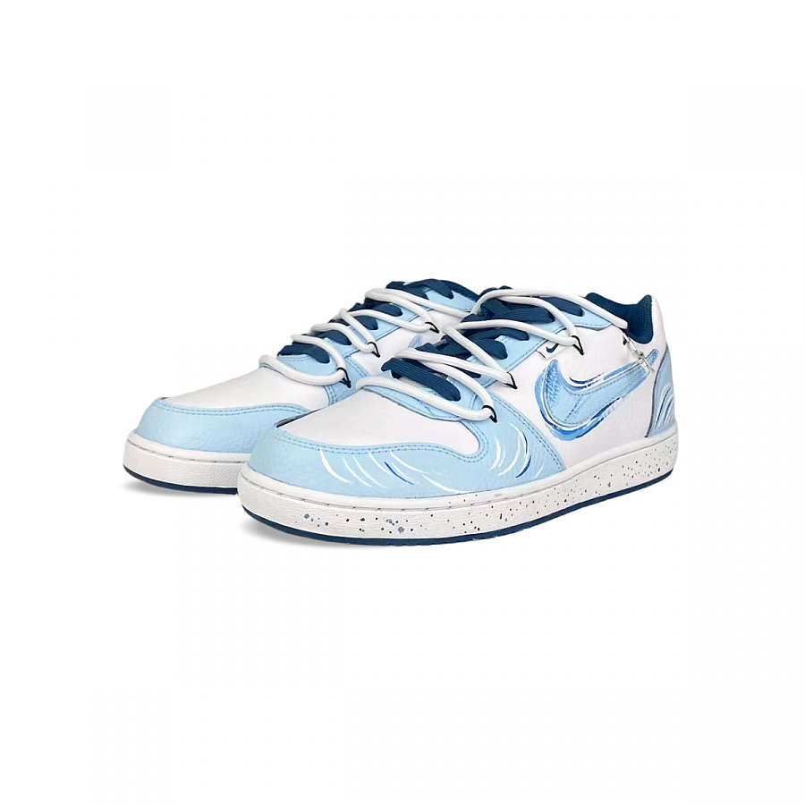 Nike EBERNON BNK Misty Island Tide Listening Abrasion Resistant Low top Skateboard Shoes Men's Blue White купить в интернет-магазине Yoocart с быстрой доставкой по России.