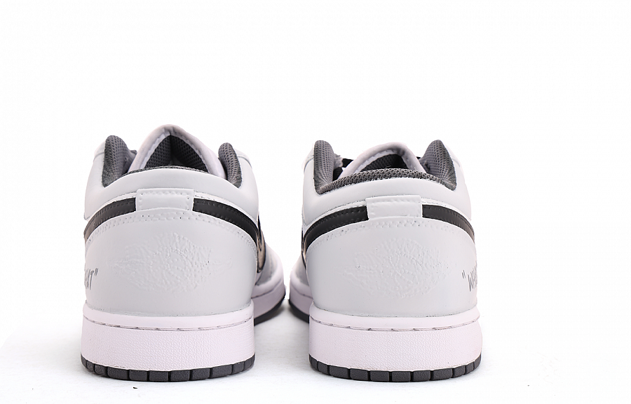 Jordan Air Jordan 1 Abrasion Resistant Coverage Low top Vintage Basketball Shoes Unisex Gray White купить в интернет-магазине Yoocart с быстрой доставкой по России.