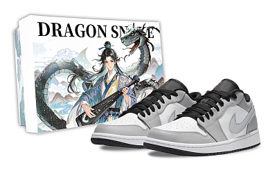 Jordan Air Jordan 1 Abrasion Resistant Low top Vintage Basketball Shoes Unisex Smoke Gray