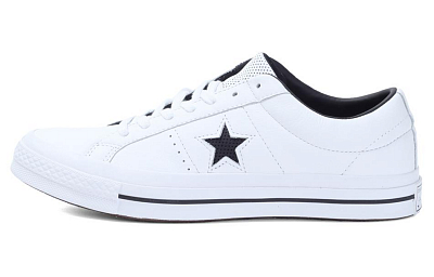 Converse One Star Perforated Leather Low Top 'White Black'