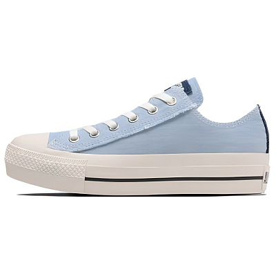 Converse All Star Plts Denim Low top Canvas Shoes Women's Blue White Japan Version