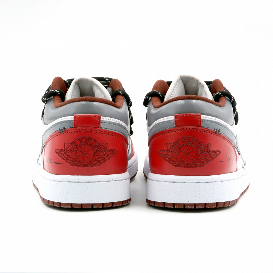 Jordan Air Jordan 1 Arrow Of Love Abrasion Resistant Low top Vintage Basketball Shoes Unisex Red Gray купить в интернет-магазине Yoocart с быстрой доставкой по России.