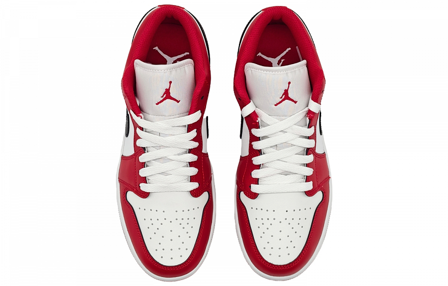 Jordan Air Jordan 1 Chicago Red Abrasion Resistant Low top Vintage Basketball Shoes Men's Red White Black купить в интернет-магазине Yoocart с быстрой доставкой по России.