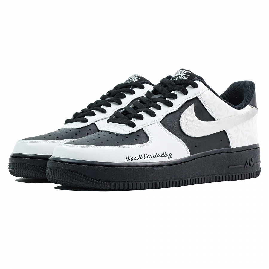 Nike Air Force 1 Abrasion Resistant Low top Skateboard Shoes Men's Black White купить в интернет-магазине Yoocart с быстрой доставкой по России.