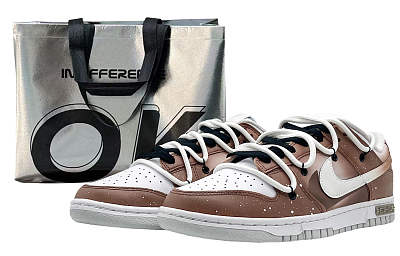 Nike EIGHT% Camel Slip Resistant Shock Absorbers With Abrasion Resistant Properties Low top Skateboard Shoes Men's
