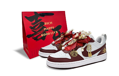 Nike Court Borough Low top Skateboard Shoes Women's Red