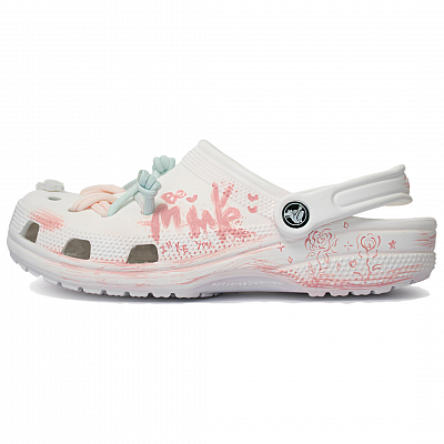 Crocs Classic Clog Little Pink Whale Clogs Unisex Pink White