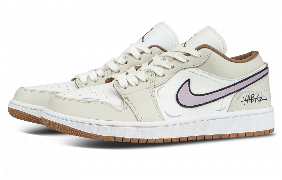 Jordan Air Jordan 1 Cushioning Low top Vintage Basketball Shoes Unisex Beige купить в интернет-магазине Yoocart с быстрой доставкой по России.
