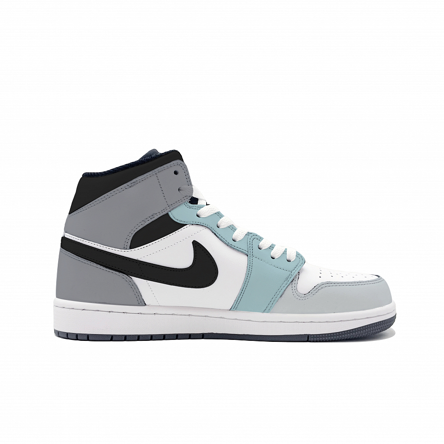 Jordan Air Jordan 1 Ink Bamboo Abrasion Resistant Mid top Vintage Basketball Shoes Unisex Gray купить в интернет-магазине Yoocart с быстрой доставкой по России.