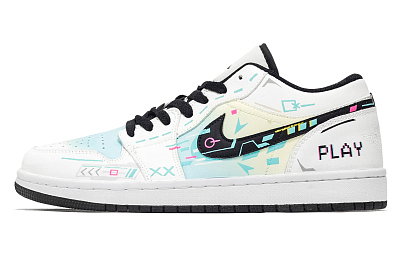 Jordan Air Jordan 1 Fengchuang Manufacturing, Quantum Domain Low top Skateboard Shoes Men's White