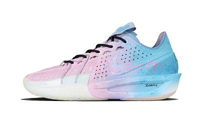Nike Air Zoom G.T. Cut 3 Twin Mugen Sole Shock Absorbers Slip Resistant Low top Basketball Shoes Unisex Blue Pink