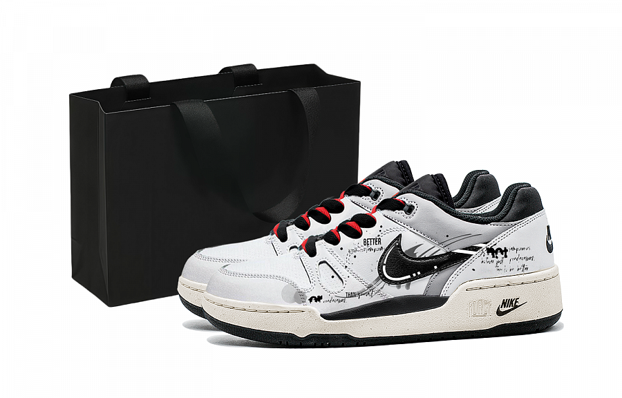 Nike Full Force Skateboard Shoes Men's Low top Black/White/Red купить в интернет-магазине Yoocart с быстрой доставкой по России.