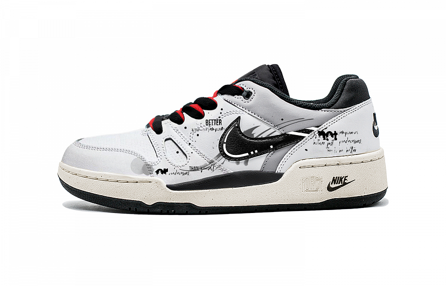 Nike Full Force Skateboard Shoes Men's Low top Black/White/Red купить в интернет-магазине Yoocart с быстрой доставкой по России.