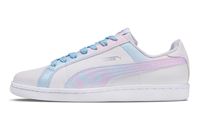 PUMA Smash Jingxin Manufacturing, Butterfly Shadow Dreamy Lightweight Low top Skateboard Shoes Women's Blue Pink