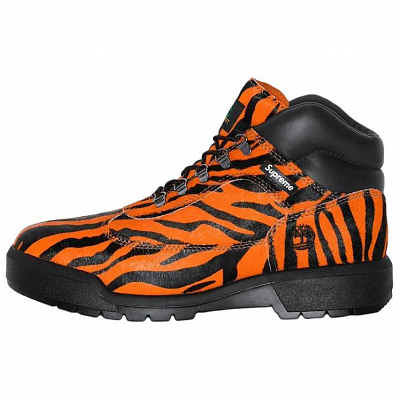 Supreme x Timberland Field Boots Ankle Boots Men's Orange Black