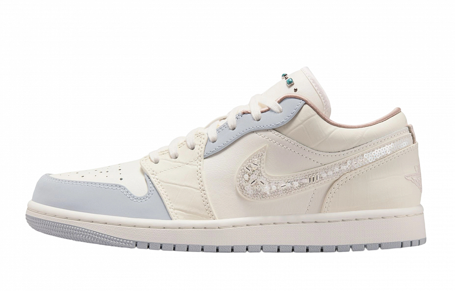 JORDAN Air Jordan 1 Vintage Basketball Shoes Unisex Low top Gray/White/Pink купить в интернет-магазине Yoocart с быстрой доставкой по России.