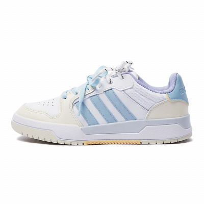 Adidas Neo Entrap Anti-Slip Wear-Resistant Low-Top Skateboard Shoes Women's White Yellow Blue
