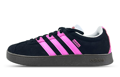 Adidas Neo VL Court 2.0 Anti-Slip Wear-Resistant Low-Top Skateboard Shoes Unisex Black Pink