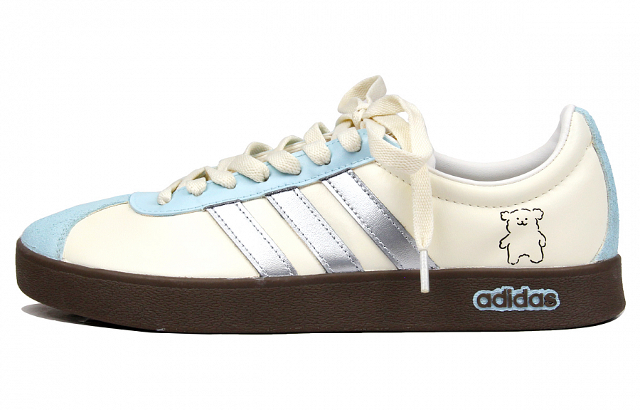 Adidas Neo VL Court 2.0 Slip Resistant Low Top Skateboard Shoes Unisex Beige Blue Silver купить в интернет-магазине Yoocart с быстрой доставкой по России.