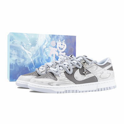 Nike Dunk Gray Spirit Bond Abrasion Resistant Low top Skateboard Shoes Unisex Gray Brown