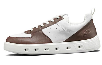 Ecco Low top Skateboard Shoes Men's White Brown