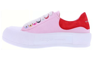 Alexander McQueen Deck Low top Skateboard Shoes Women's Pink White