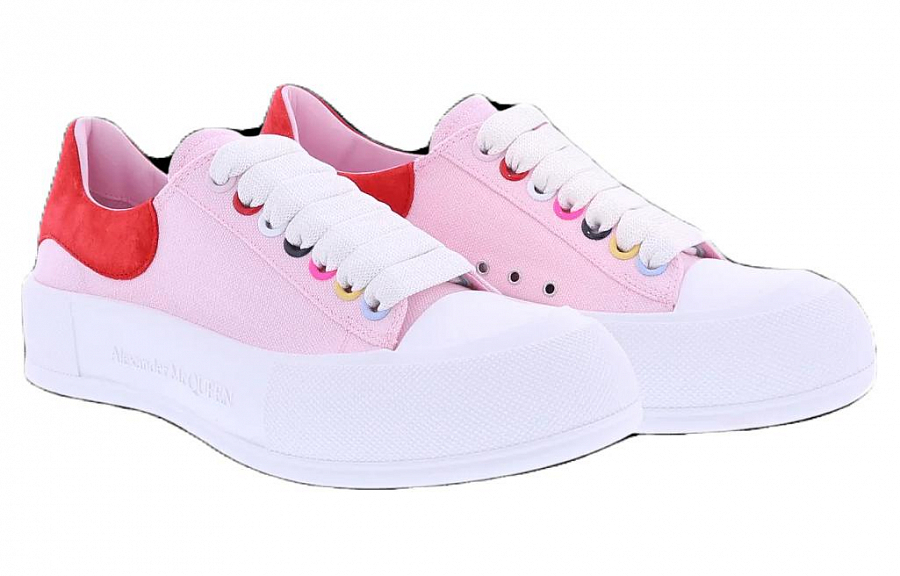 Alexander McQueen Deck Low top Skateboard Shoes Women's Pink White купить в интернет-магазине Yoocart с быстрой доставкой по России.