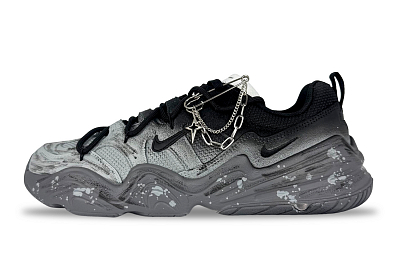 Nike Tech Hera Ethereal Shadow Abrasion Resistant Low top Casual Shoes Unisex Black Gray
