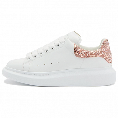 Alexander McQueen Oversized Sneaker Low top Skateboard Shoes Women's White Pink